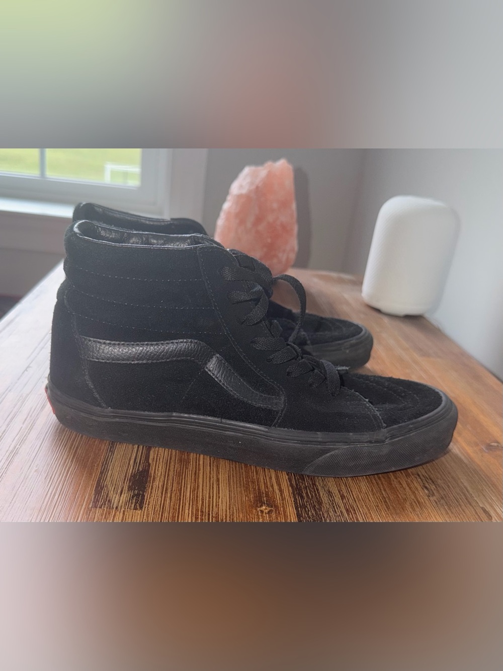 Vans Sk8-Hi Black Suede High Top Skate Shoes Men’s Size 8 Women’s 9.5 Used